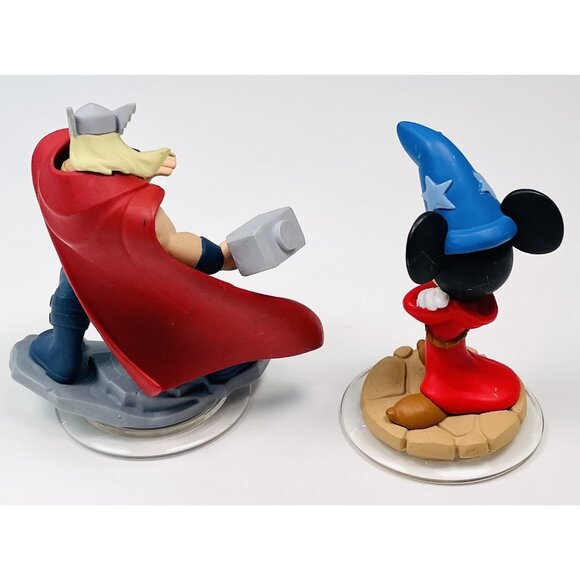 DISNEY Infinity THOR #INF-1000103 & SORCERER MICKEY INF-1000021 Figurines EUC - Picture 2 of 3